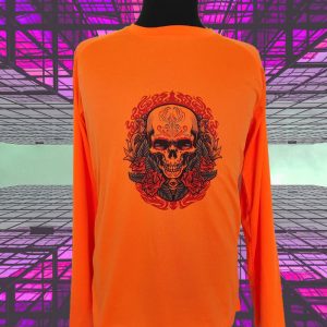 Polera Naranja Calavera